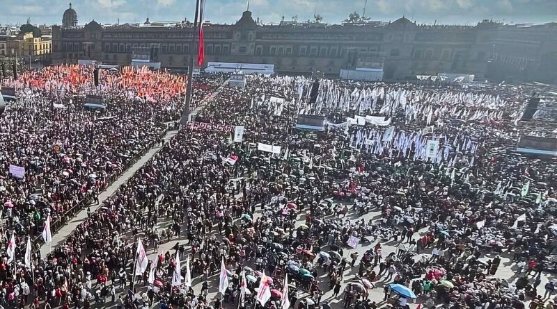 La multitudinaria concentración en el Zócalo capitalino respalda la postura firme de la líder en la defensa de la soberanía nacional y el fortalecimiento de la relación bilateral con diálogo, no con sumisión.